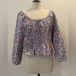 Cropped Peasant Blouse